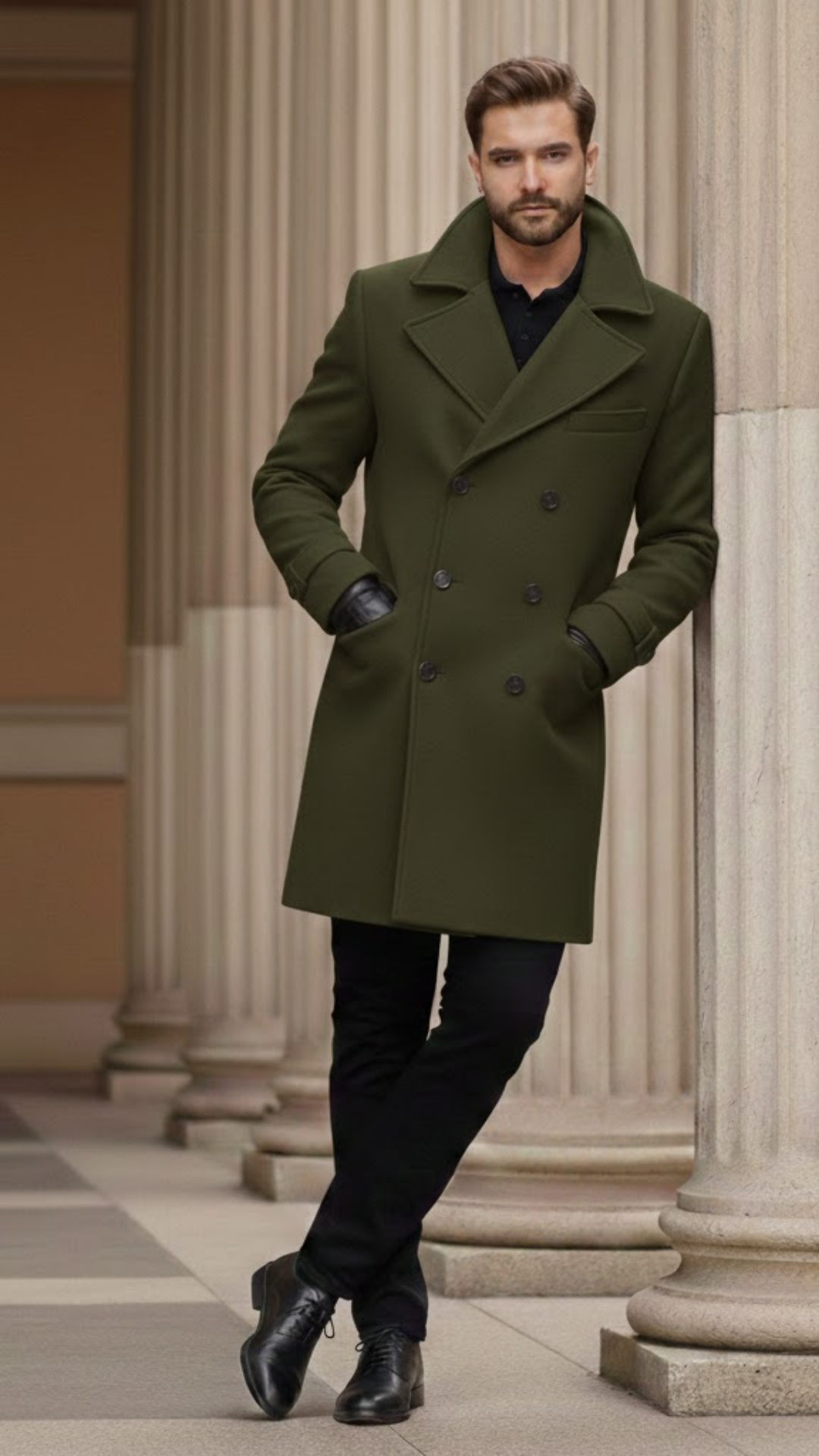 Marcello | Abrigo cruzado de invierno para hombre