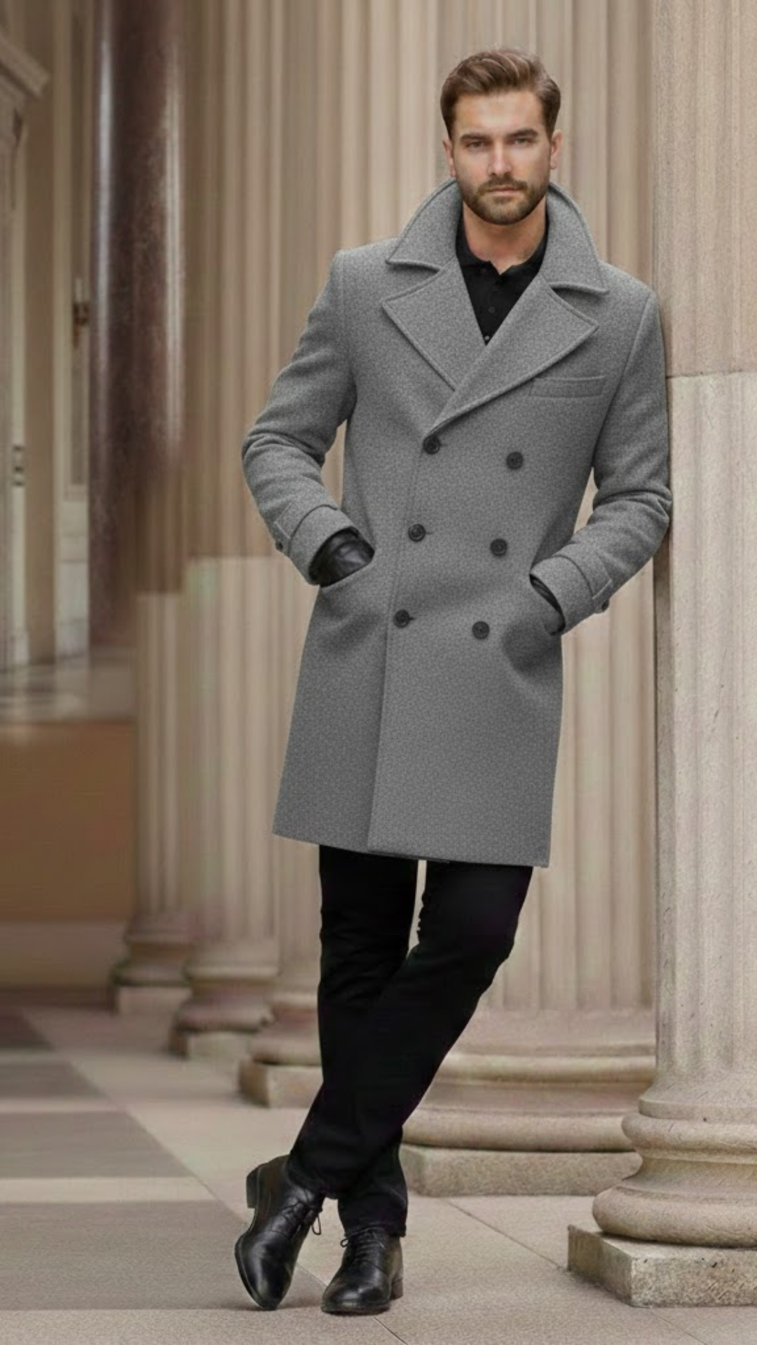 Marcello | Abrigo cruzado de invierno para hombre