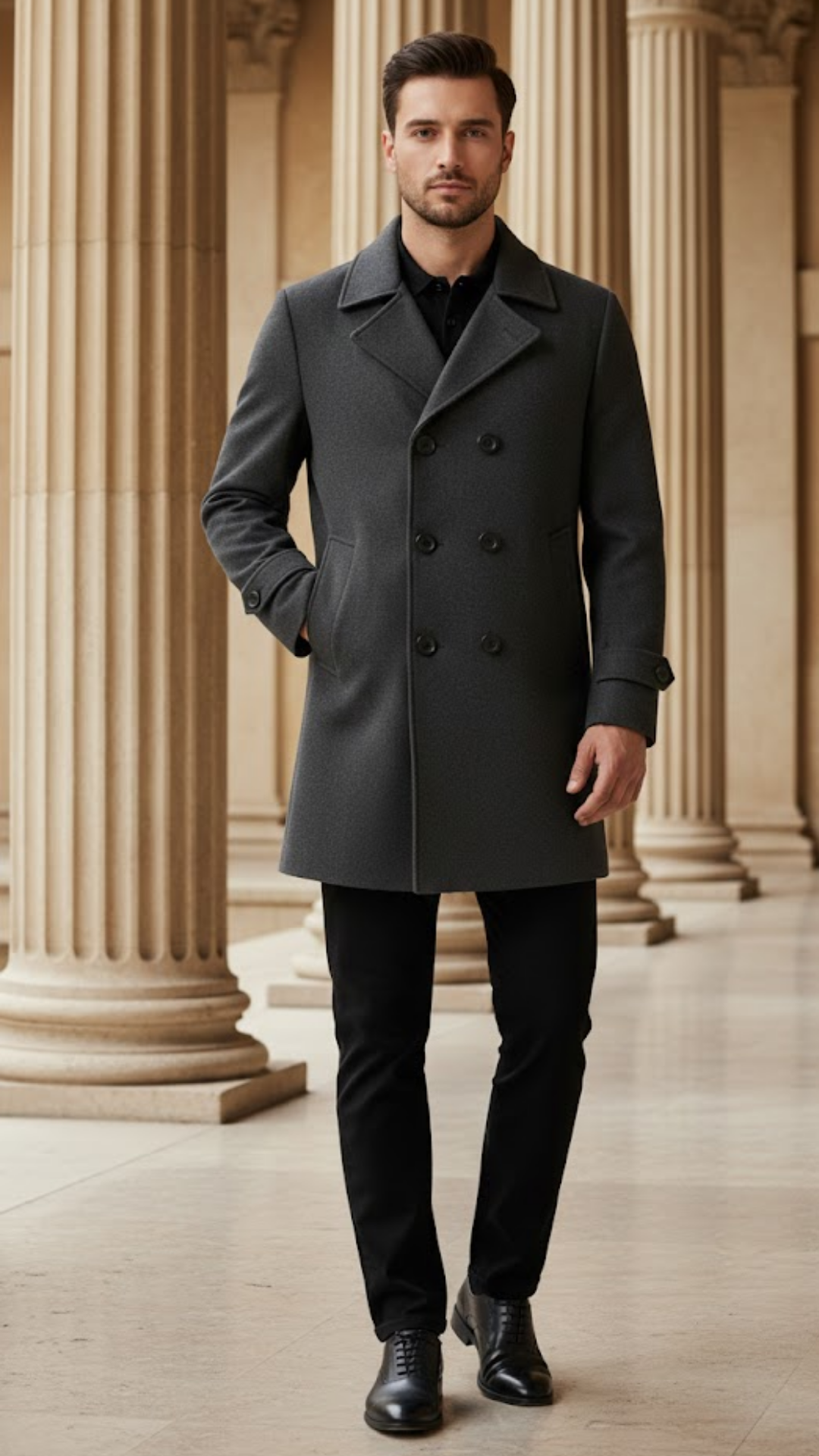 Marcello | Abrigo cruzado de invierno para hombre