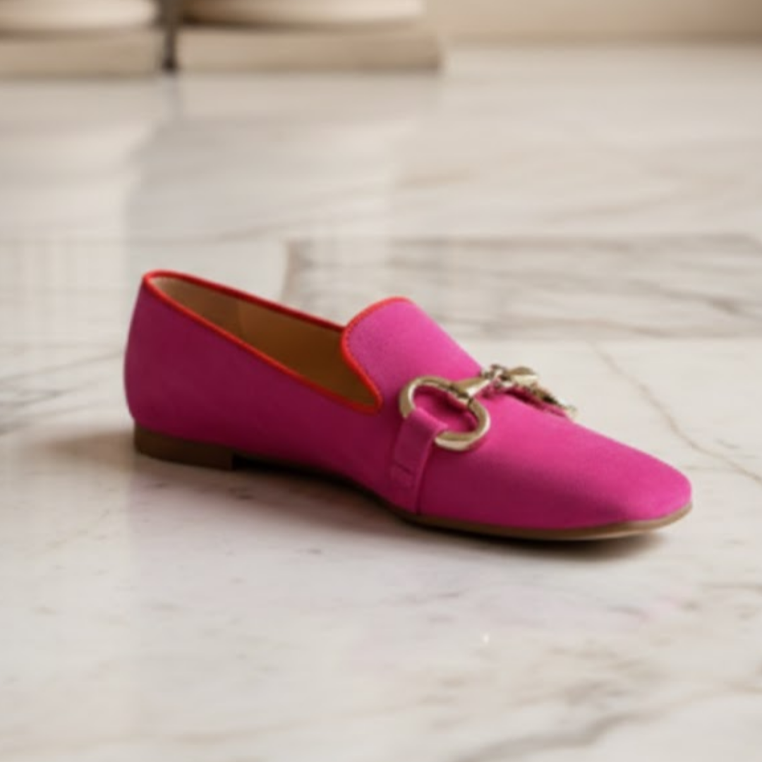 Carolina - MOCASÍN FLUORESCENTE CON DETALLE METÁLICO