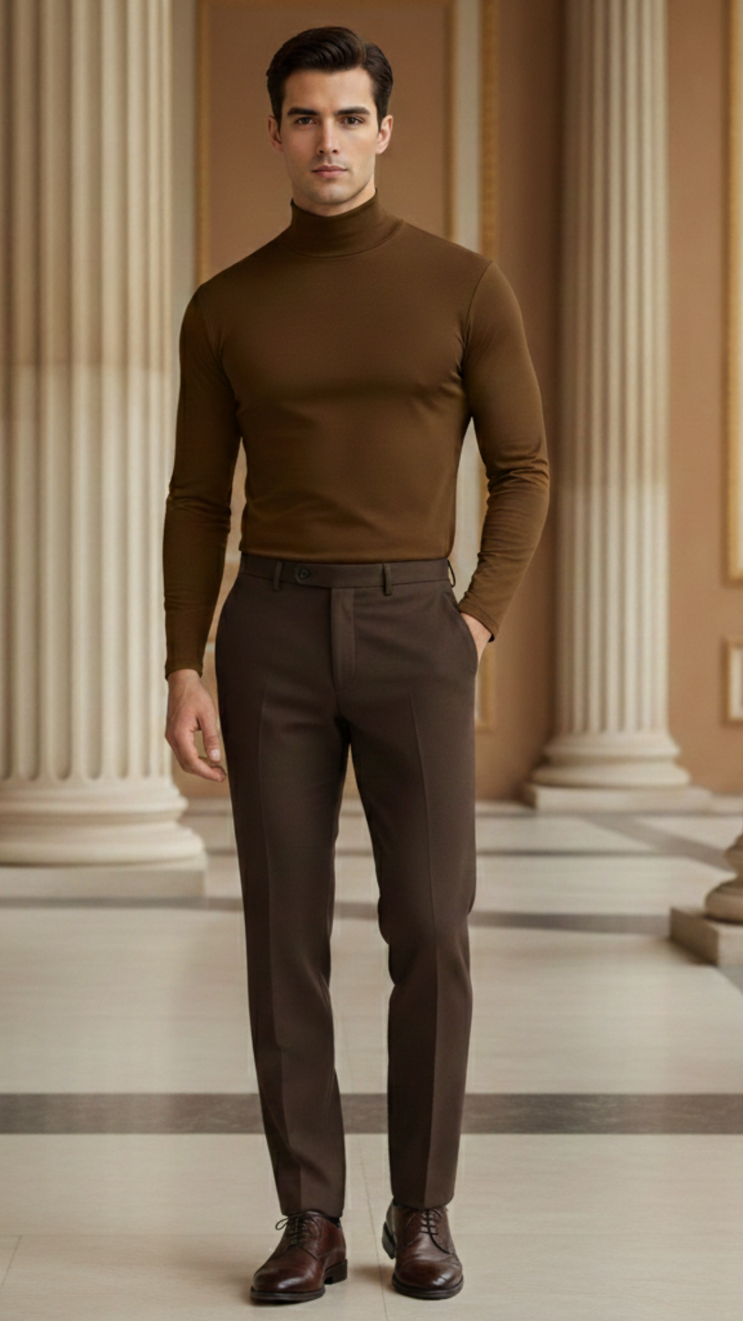 Alejandro - Camiseta de manga larga, cuello alto