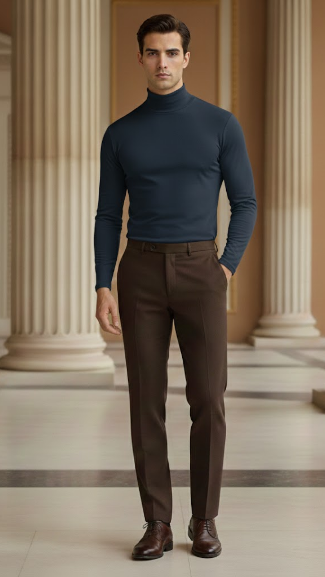 Alejandro - Camiseta de manga larga, cuello alto