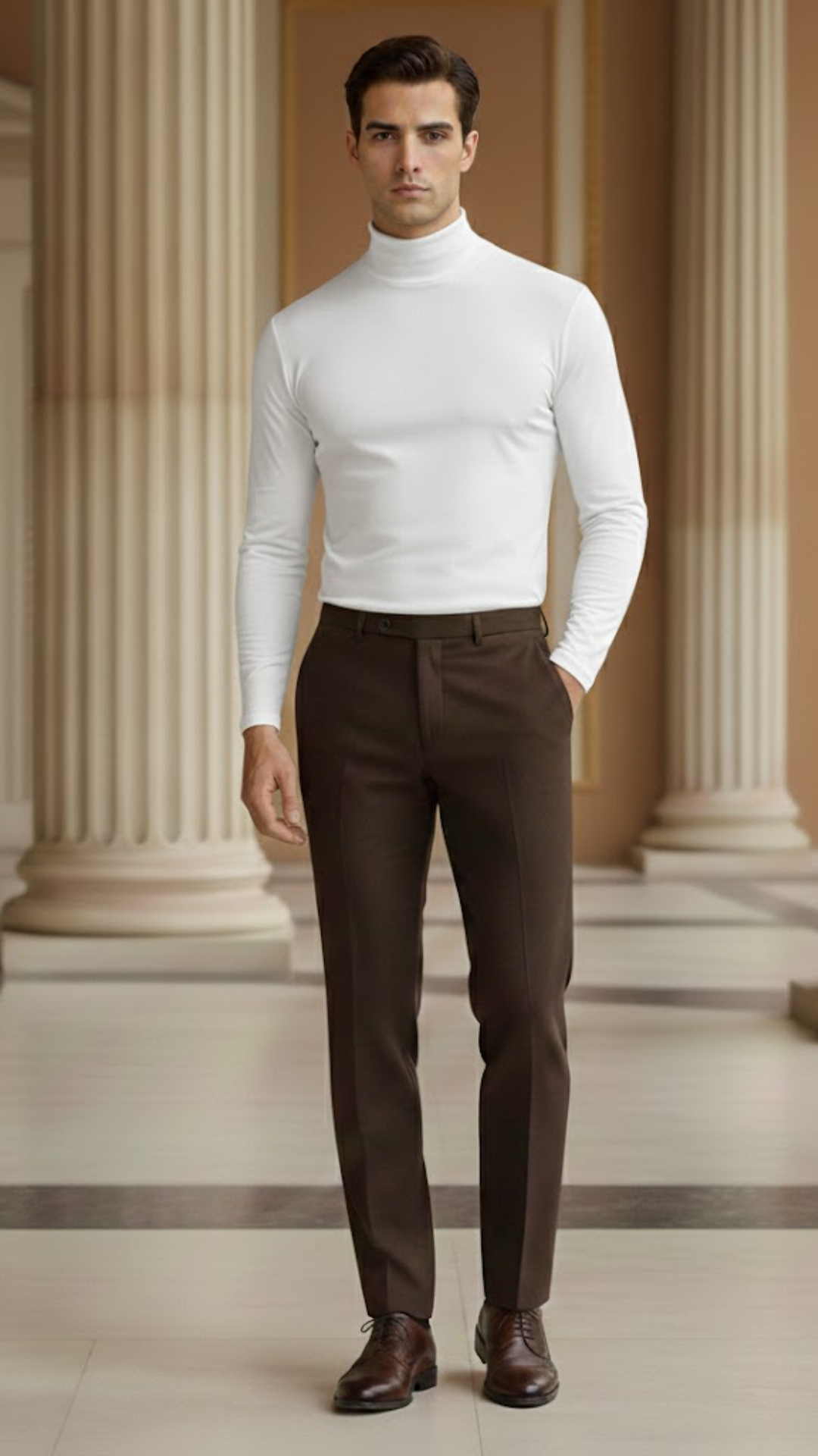 Alejandro - Camiseta de manga larga, cuello alto