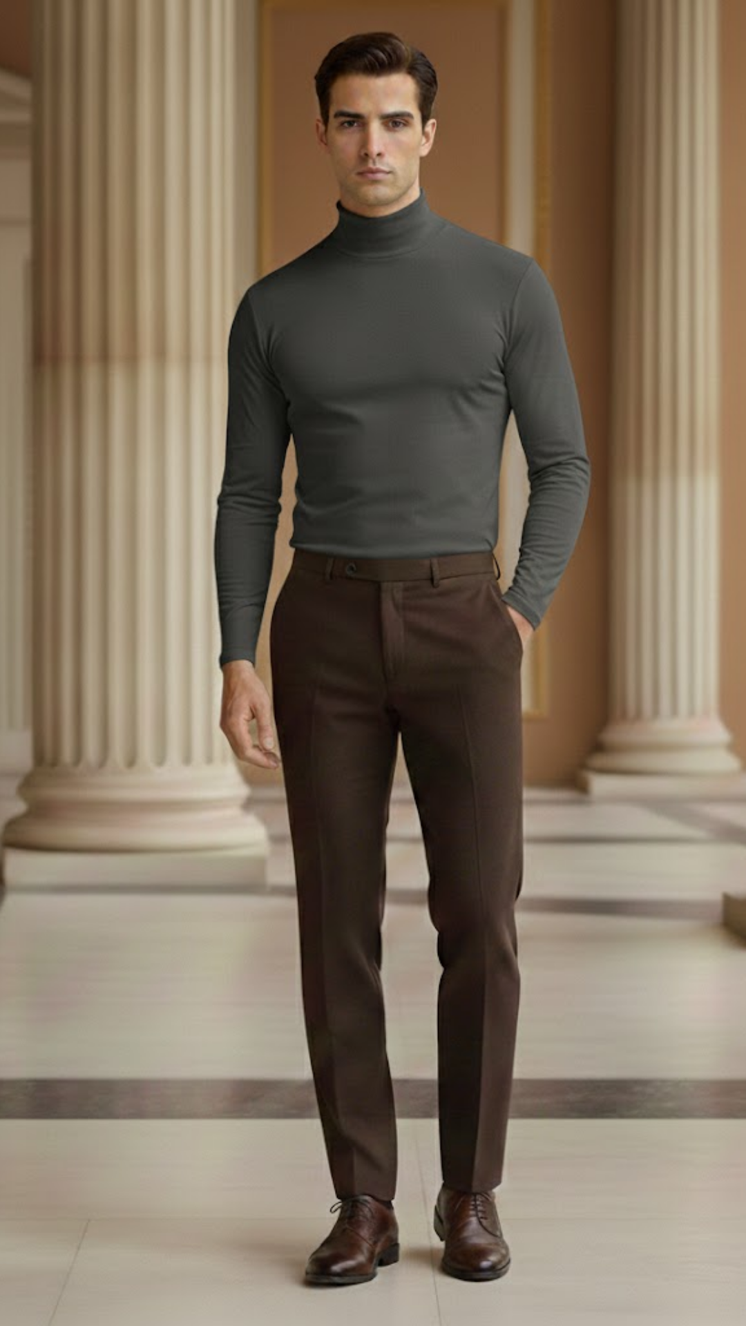 Alejandro - Camiseta de manga larga, cuello alto