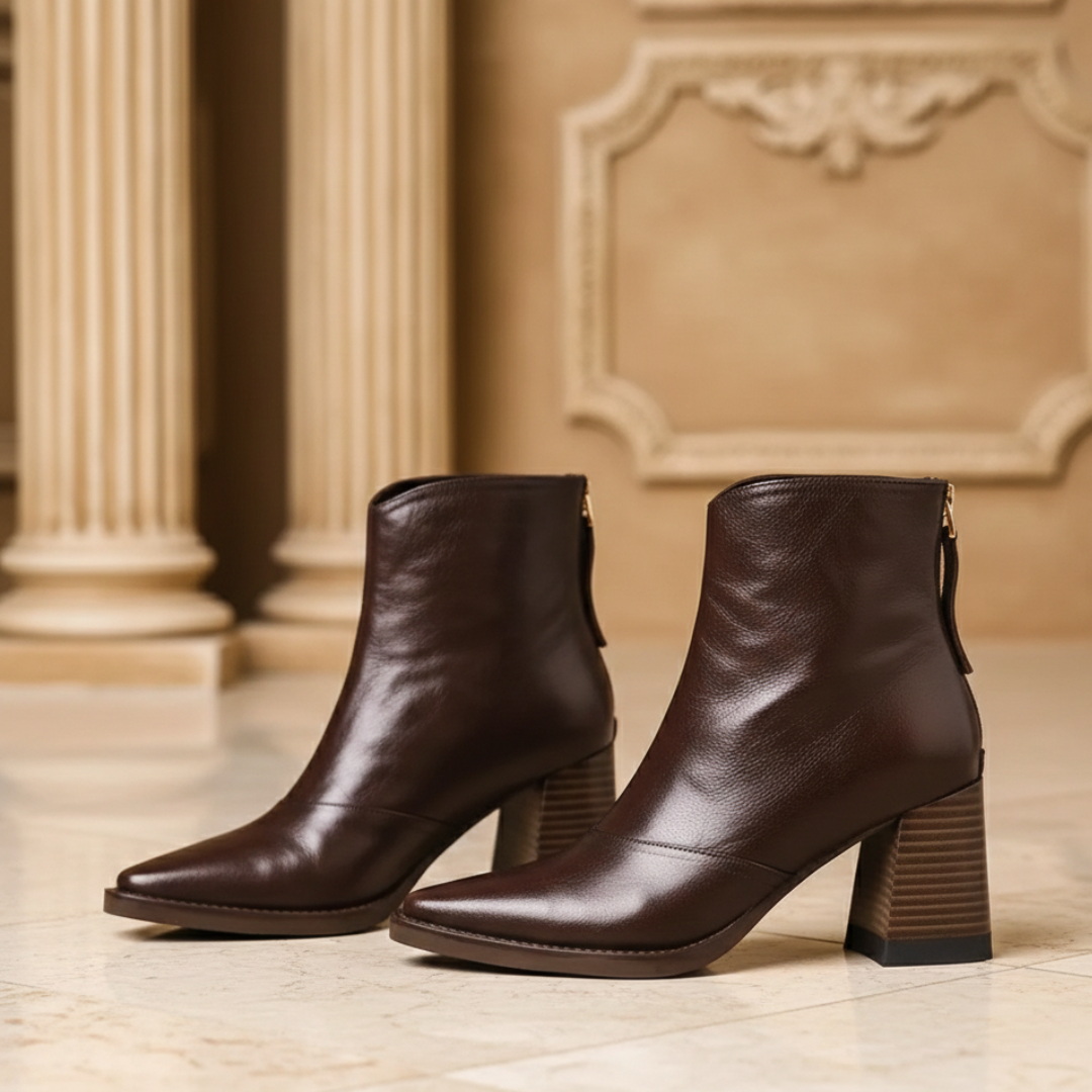 Claudia | Botines de lujo de tacón medio